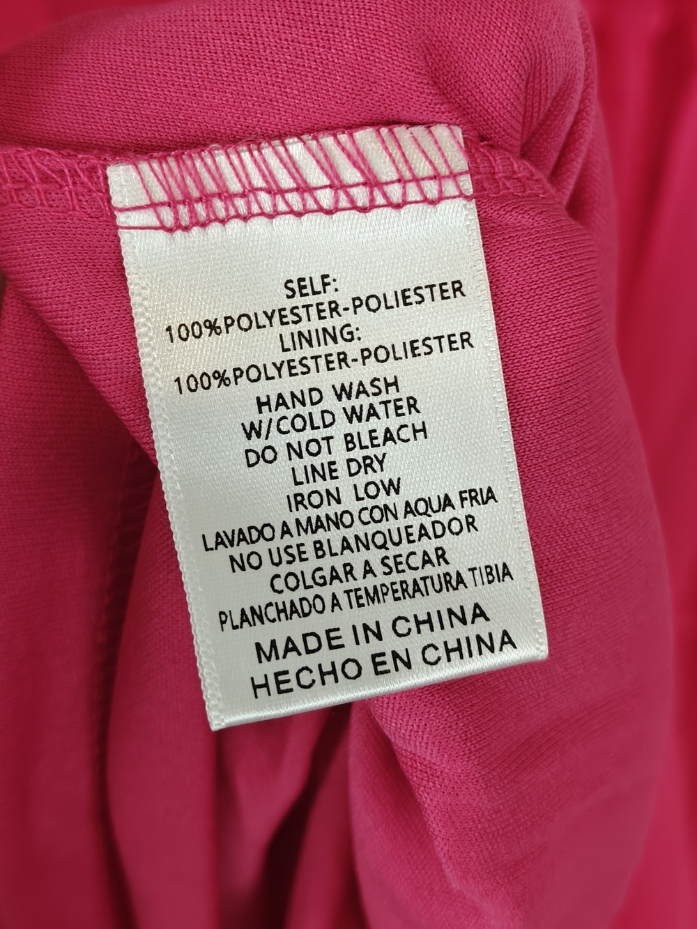 Baltic Born Hot Pink Smocked Tulle Midi Dress Romantic Formal Gown Sz LG - Picture 14 of 14